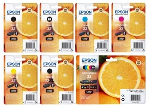 Epson 33, Cartuchos de tinta naranja, T3331, T3341, T3342, T3343, T3344, T3337, LOTE - Imagen 1 de 12