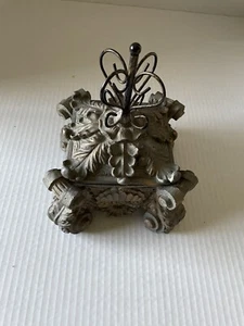 Antike aufwendige Schmuckschatulle aus Gusseisen - Bild 1 von 7