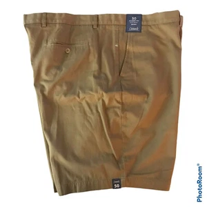 Casuals Roundtree Yorke Shorts Mens BIg 50 Dark Khaki Classic Fit Flat Front $52 - Picture 1 of 4