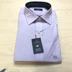 Club Room The Estate Shirt Regular Fit Purple Size 16 1/2 NWT - Picture 1 of 5