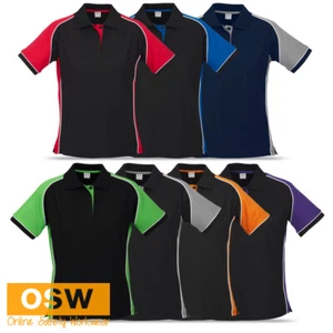 Womens Ladies Cotton Pique Knit NITRO Contrast Piping Short Sleeve Polo P10122 - Picture 1 of 17