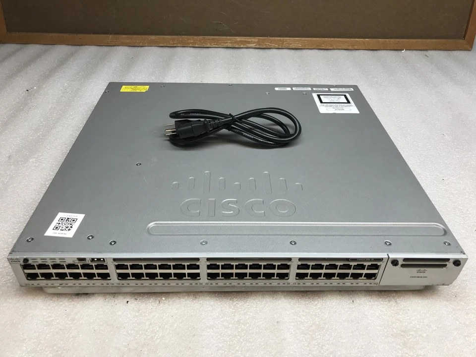 Cisco WS-C3850-48T-L V04 48-Port GB Switch with PWR-C1-350WAC and FAN-T1 V01 - Image 1 of 4