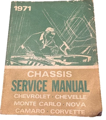 1971 Chevrolet Chassis Service Manual Corvette, Camaro, Monte Carlo, Nova - Image 1 of 4