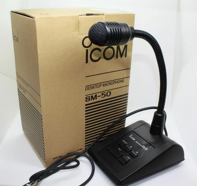 ICOM SM-50 micrófono de pie de escritorio 30 dB negro de Japón nuevo - Imagen 1 de 2