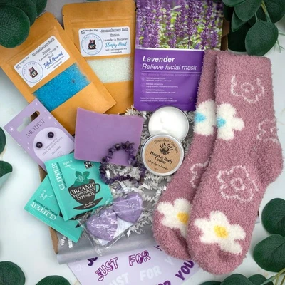 Personalised Self Care Pamper Hamper Box For Her Birthday Present Gift Spa Pack - Image 1 of 4