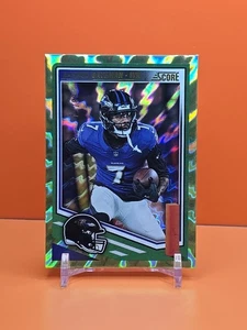🟣⚫️🟣 2025 SCORE RASHOD BATEMAN #201 ELECTRIC PARALLEL 75/99 RAVENS 🟣⚫️🟣 - Picture 1 of 2
