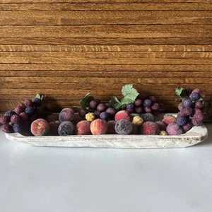 Vintage Beaded Frosted Sugared Faux Fruit - Picture 1 of 10