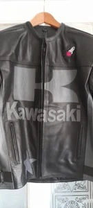 Kawasaki Hawk Leather Motorcycle Jacket Vintage XL - Picture 1 of 3
