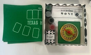 Juegos de casino 4 en 1 incluyen dados de ruleta de póker y caja abierta de blackjack - Imagen 1 de 2