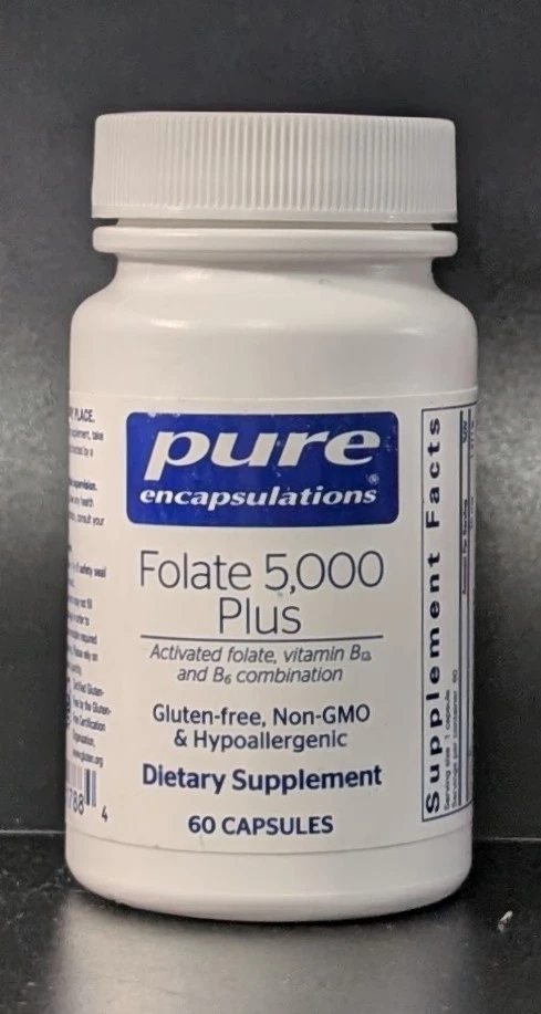 Pure Encapsulations - Folato 5.000 - Vitamina B9 como (5-MTHF) 60 cápsulas Exp 10/26 Foto 1 de 1