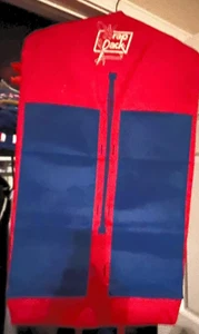 VINTAGE WRAP PACK - ROLLS & FLAT GIFT WRAPPING PAPER RED & BLUE CANVAS ORGANIZER - Picture 1 of 3