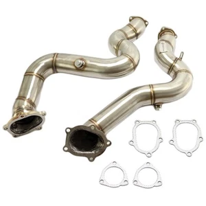 Tubo descendente de acero inoxidable 2,75" 70 mm para Audi A6 S6 RS6 A7 S7 RS7 4G S8 4H - Imagen 1 de 6
