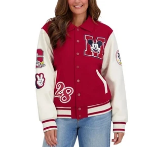 CHAQUETA DISNEY VARSITY LETTERMAN MUJER/HOMBRE MICKEY MOUSE Hombre’s M Mujer’s L - Imagen 1 de 9