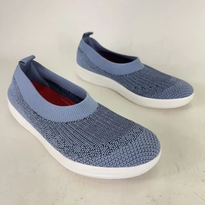 FitFlop Womens Uberknit Slip-on Ballerina Flats Shoes Sz 10 Powder Blue NWOB - Picture 1 of 5