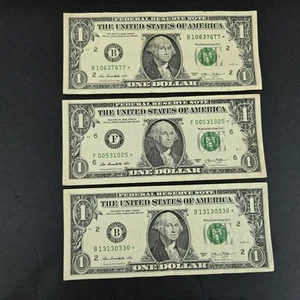 Lot Of 3 2013 Star Notes $1 Denomination - Picture 1 of 10