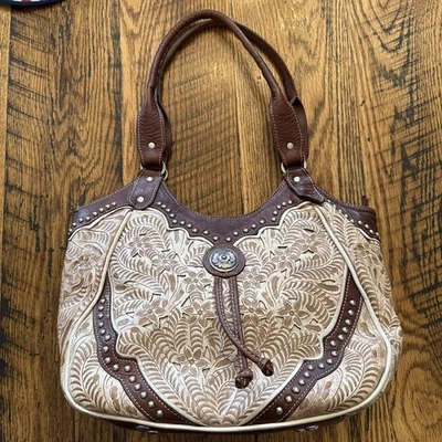 Bolso de hombro American West de cuero marrón/bronceado de cuero Foto 1 de 4