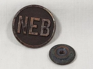 WW1 US Army NEB (Nebraska) State Collar Disc Good nut and screw post. ~Lot (A)~ - Picture 1 of 8