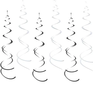 24 Pcs Double-Swirls Rainbow Hanging Swirl Decorations Plastic Streamers Foil... - Picture 1 of 3