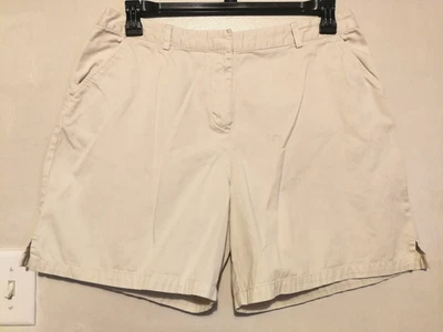 J Jill Womens Shorts 14 Cream Bermuda Chino Khaki Pockets Casual Outdoors Preppy - Image 1 of 3