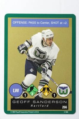 1995-96 Плей-офф Один на Один Вызов Ультра Редкий Золотой Джефф Сандерсон 266 Стартер - Изображение 1 из 2