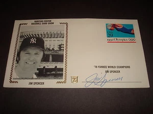 Jim Spencer 1978 Yankees (D.2002) Signed Authentic Autograph Cachet Envelope AN - Picture 1 of 1