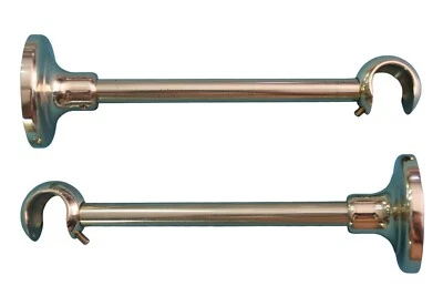 SUPPORTO PER BASTONE TENDA IN OTTONE PURO -- FINITURA ORO LUCIDO  - Immagine 1 di 2