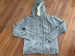 New Crazy 8 Girls Gray Button Down Cardigan Sweater Size Extra Large 14 - Picture 1 of 9