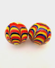 Pair of 2 Handmade Razzamatazz Marbles (25mm or about 1 Inch)