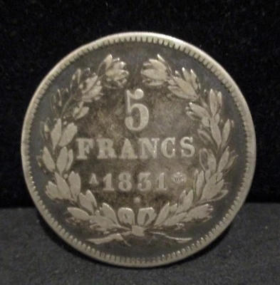 MONEDAS ENN DE 5 FRANCOS DE PLATA DE Francia 1831-a Foto 1 de 2