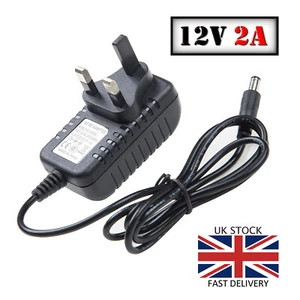 12V 2A AC/DC UK Power Supply Adapter Safety Charger For LED Strip CCTV Camera - Picture 1 of 10