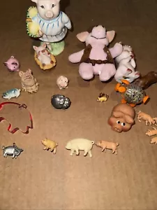 Lot of 20+ Vintage Pig Figurines Variety Of Shapes And Sizes - Picture 1 of 6