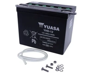 Batería YUASA YHD-12 29Ah sin ácido de batería, se adapta a moto HD FLH 1200cc - Imagen 1 de 1