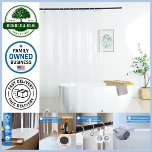 PEVA Duschvorhang Liner 70x72 Zoll Wasserdicht Anti-Flatter Robust - Bild 1 von 9