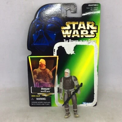 Kenner Star Wars POTF Dengar 1997 vintage con rifle bláster original + tarjetero Foto 1 de 4