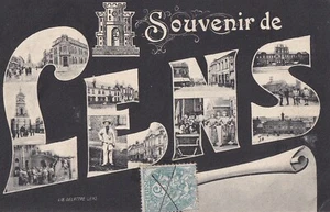 alte AK Ansichtskarte LENS Andenken Multiview gestempelt 1907 - Bild 1 von 1