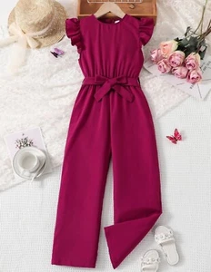 Shein Girls Size 10 Pants Romper Jumpsuit Waist Belt Design Tween Girls - Picture 1 of 9