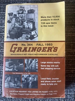 Vintage Fall 1983 Grainger's Wholesale Net Price Motorbook - No. 364 - Image 1 of 4