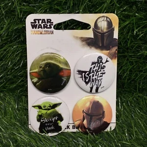 Set 4 bottoni Star Wars Madalorian nuovi. 3A - Foto 1 di 4