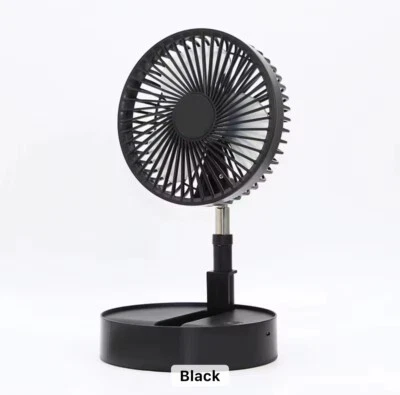 Rechargeable Floor and Table Fan - Black / Ventilador de Piso y de Mesa Portable - Image 1 of 4