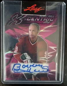 2024 Leaf X-Centric Autograph Prismatic Pink #XCABH1 - Bobby Hull - #D 2/2 - Picture 1 of 3