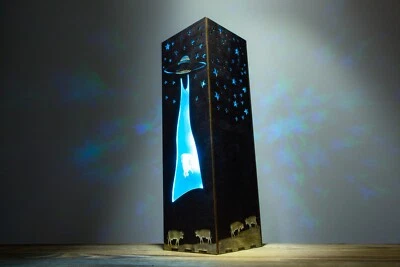 UFO绑架牛灯|外星人绑架场景牛牧场灯霓虹灯 — 第 1/4 张图片