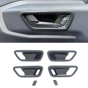 Carbon Fiber Inner Door Handle Bowl Cover Trim For Ford Bronco Sport 2024 2025 - Picture 1 of 6