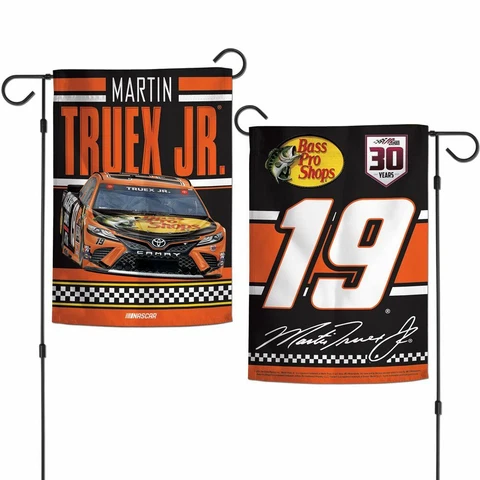 Martin Truex Jr Wincraft 2021 #19 Bass Pro Shops Double Sided 12x18 Garden Flag Cover