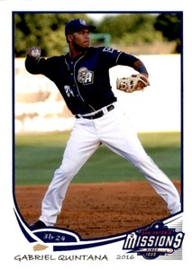 2016 San Antonio Missions Grandstand 20 Gabriel Quintana Dominican Republic Card