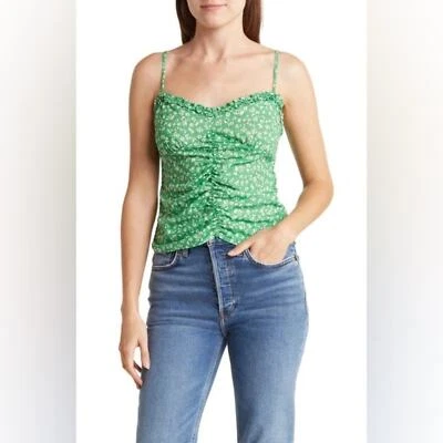 LUSH Floral Print Ruched Front Cami 2X NWOT boho cottage romantic fairy - Image 1 of 4