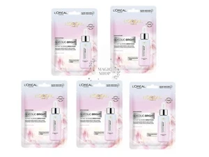 Loreal Paris Glycolic Bright Instant Glowing Serum Sheet Mask, Pack of 5 - Picture 1 of 6