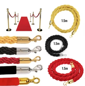 1.5m Rope For Wedding Party Deco Queue Barrier Crowd Control Bollards Stanchion - Picture 1 of 6