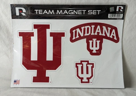 University of Indiana Hoosiers NCAA Team Magnet Set, Sheet 8” x 11” Cover