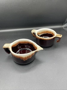 Set 2 Pfaltzgraff vintage? Crema smaltata a goccia marrone e zucchero USA NO patatine/crepe - Foto 1 di 5