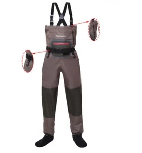 Breathable Waterproof Stocking Foot Fly Fishing Chest Waders for Men and Women  - Picture 1 of 7